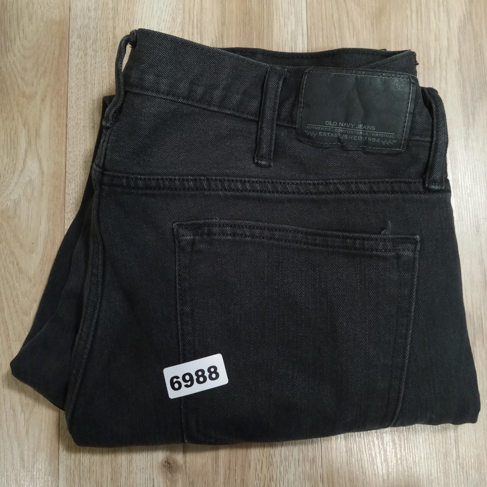 Old Navy Mens Skinny Jeans Black Denim Pants 36x30 Stretch Casual Dark Wash - Picture 10 of 10